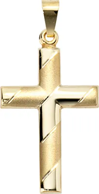 Produktbild von Anhänger Kreuz 333 Gold Gelbgold Kommunionkreuz Halsschmuck Goldanhänger