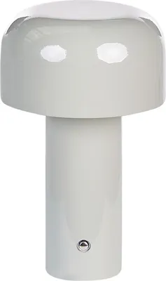 Produktbild von BELIANI Tischlampe Grau Metall Kabellos Wiederaufladbar Akku Touch Funktion LED Dimmfunktion USB Kabel Indoor Outdoor Tischleuchte Schreibtischlampe