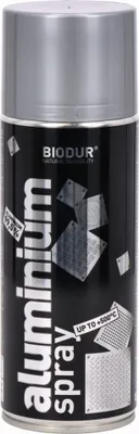 Produktbild von Biodur | Aluminium Spray - 400ml, Sprühlack, Aluminiumfarbe, Sprühlacke für Holz, Metall, Glas