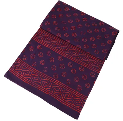 Produktbild von Blockdruck Tagesdecke, Bett & Sofaüberwurf, Handgearbeiteter Wandbehang, Wandtuch - Design 11, Rot, Baumwolle, Größe: Double 225*275 cm