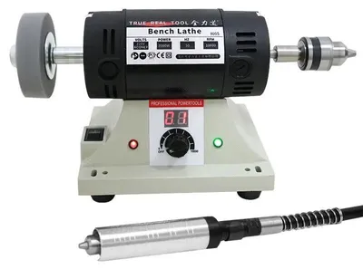 Produktbild von Mini Tischschleifer - Poliermaschine für Schmuck und Metall - 800 W - 10.000 U/min - 220 V AC 50 Hz - 16×12,5×14,5 cm - 3,5 kg - Braun