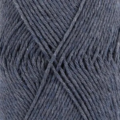 Close-up of dark blue yarn.