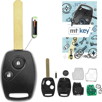Produktbild von MT-KEY Funk Schlüssel ID48 HON66 kompatibel mit Honda Accord VII 03-05 Civic VII 03-05 CR-V II 05-07 433MHZ Autoschlüssel