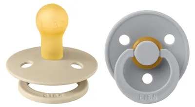 Productafbeelding van BIBS Kleuren 2-pack: Wolk en Vanille, geschikt voor 0-6 maanden