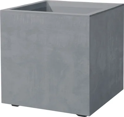 Produktbild von Deroma Pflanztopf Quadro Millennium Kunststoff 39 cm aschgrau mit Ablauflöchern