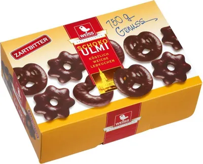 Produktbild von Weiss Schoko Ulmi Braune Lebkuchen mit Zartbitterschokolade 750g