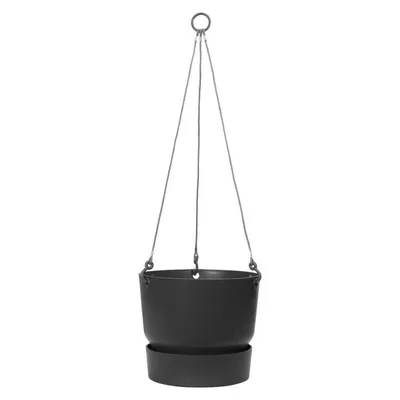 Produktbild von elho® Greenville Blumenampel Living Black Schwarz Ø 24 cm - Kunststoff