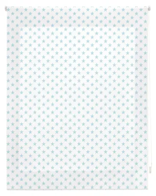 Rollo mit Sternenmuster, Stoff, Blau, 150 x 180 cm