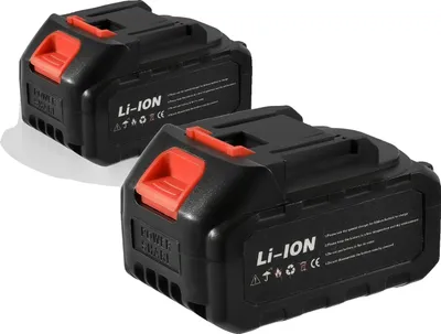 Immagine prodotto di Batteria agli ioni di litio da 21 V, capacità 3 Ah/5 Ah/6 Ah, elevata compatibilità, 2 batterie