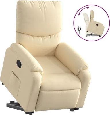 Produktbild von vidaXL Relaxsessel mit Aufstehhilfe Creme Stoff