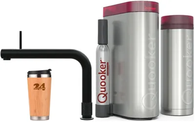 Produktbild von »QUOOKER FRONT Festauslauf Schwarz VAQ PRO3 mit CUBE 2 *Der Wasserhahn, der alles kann! (3FRONTBLKCUBE)« (2-St) 100°C Kochendwasserhahn