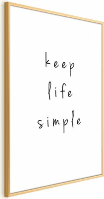 Produktbild von Posterpapier Poster - Keep Life Simple 21x30 cm Text m-A-0856-ao-a