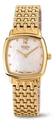 Image de Boccia 3353-02 Montre dame titane doré avec verre saphir