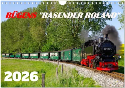 Produktbild von Rügens "rasender Roland" (Wandkalender 2026 DIN A4 quer), CALVENDO Monatskalender