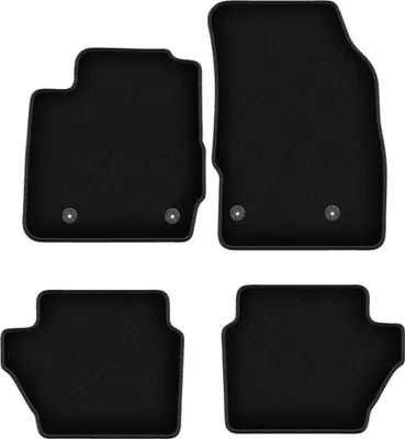 Produktbild von Wielganizator Velours-Autoteppiche – passend für Mazda 2 II (Schrägheck, Bj. 2007-2015) –  schwarz, passgenau, mit Befestigungen set 4 Stk.