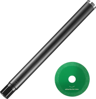 Immagine prodotto di Punta di carotaggio diamantata VEVOR, punta di carotaggio diamantata a umido da 50,8 mm, profondità di foratura di 355 mm Punta di carotaggio per calcestruzzo con lama, filettatura interna da 1-1/4 di pollice-7, saldatura laser, punta di carotaggio diamantata a umido per mattoni in calcestruzzo