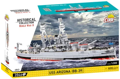 Obrázok produktu pre COBI Stavebnica USS Arizona BB-39, bojová loď z 2. svetovej vojny, 2046 dielikov, 4843