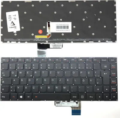 Produktbild von DEUTSCHE - Schwarz Tastatur Keyboard mit Beleuchtung kompatibel für Lenovo Yoga 2 13