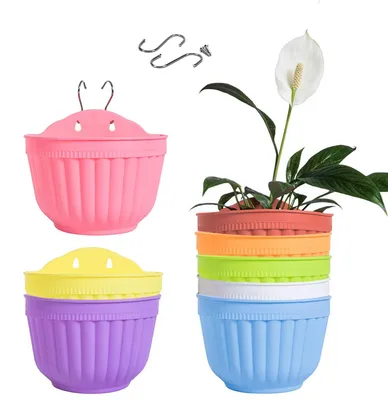Immagine prodotto di Set di 8 vasi colorati da appendere, adatti sia per interni che per esterni