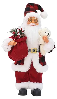 Image de Figurine de Noël de 30 cm - Décoration de Noël réaliste, représentant une personne debout