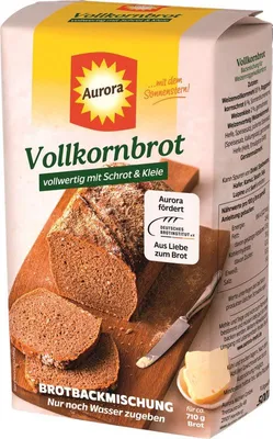 Produktbild von Aurora Vollkornbrot Backmischung mit Hefe für Brot backen 500g (6 er pack)