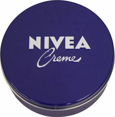 A top-down view of a NIVEA Creme tin.