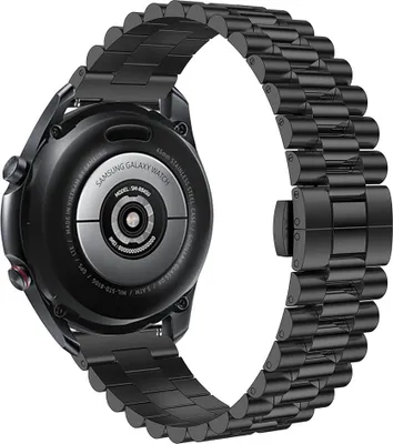 Produktbild von Strap-it Stahlarmband - Kompatibel mit Huawei Watch GT 3Armband 42mmEdelstahl Huawei watch strap Armband mit butterfly Faltschließe für 20mmArmband Schwarz