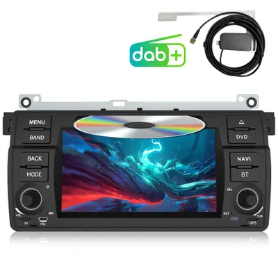 Image de Autoradio 7 pouces Android/Wince CD DVD USB GPS pour BMW E46 Série 3 318 320 325 RDS FM Bluetooth DAB+