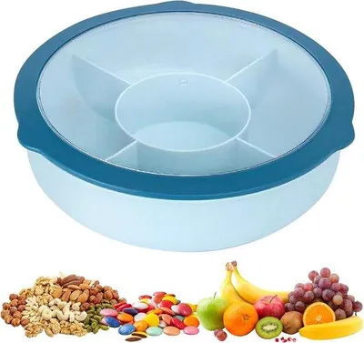 Immagine prodotto di Contenitore per snack in plastica blu con coperchio