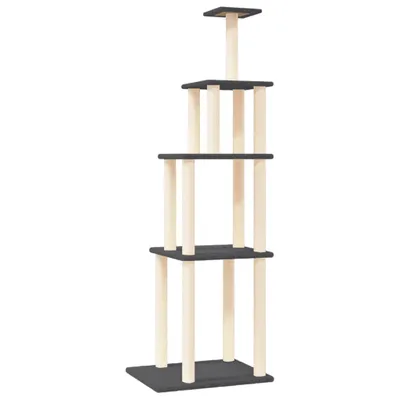Obrázok produktu pre vidaXL Strom pre mačky so sisalovými škrabadlami tmavosivý 183 cm