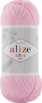Image de Fil DIVA FINE - 100 g, 600 m - Rose