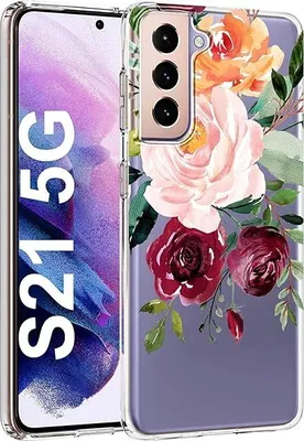 Produktbild von Silikonhülle für Samsung Galaxy S21 Hülle mit Aquarell-gemalten Blumen