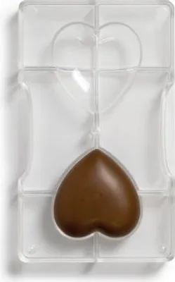 Obrázek produktu pro Forma na čokoládu srdce 6,7x6,6cm