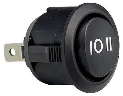 Produktbild von Kippschalter Snap-in Wippschalter 20 mm schwarz, rund 3-Pin an-aus-an 12V | 24V | 230V