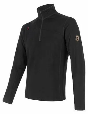 Obrázek produktu pro Mikina Sensor Merino Upper Zip pánská krátký zip černá Velikost 3XL 12110042-05
