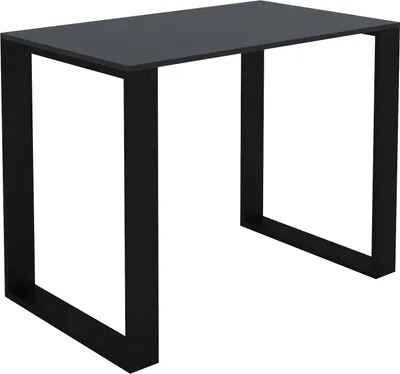 Image de AKKE Anthracite LOFT Table avec pieds noirs LxlxH : 80x60x75 cm