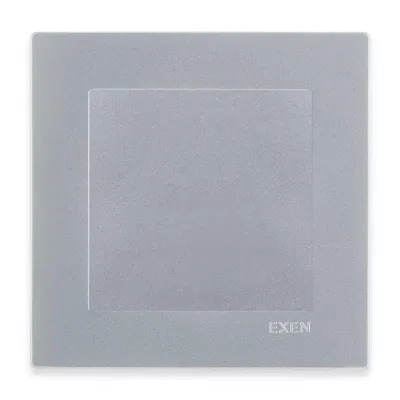 Image de Interrupteur croisé simple Interrupteur encastré argent + cadre argent EXEN