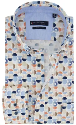 Produktbild von Hemd Giordano blau mit Button-down-Kragen und Brusttasche
