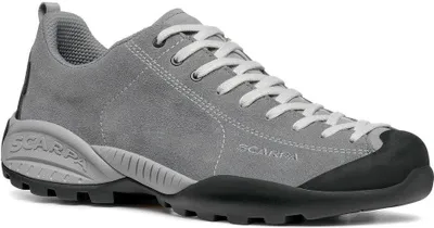 Graue Mojito GTX Lifestyle Schuhe von Scarpa mit Schnürung und Gummisohle.