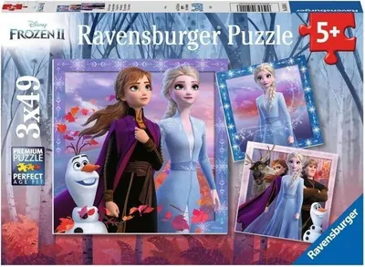 Immagine prodotto di Puzzle Frozen 2, 3 x 49 pezzi, Il viaggio ha inizio, Ravensburger