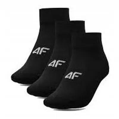 Produktbild von 4F NOSH4 SOD303 Socken für Damen und Herren, Größe 35-38, Schwarz (3 Paar)