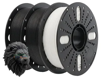 Obrázek produktu pro 3D filament, materiál PETG, průměr 1,75 mm, barva: 2 černá, 1 bílá