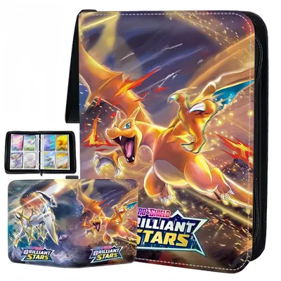 Produktbild von pokemon Brilliant stars Karten Sammelalbum 50 Seiten 400 Taschen, Sammelkarten Album Karten Hefte Ordner, Wasserdicht Kunstleder Sammelalbum Album