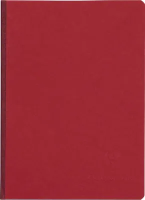 Produktbild von Clairefontaine 5x Notizbuch AgeBag A5 Leinen kariert 96 Blatt - Rot 795422C