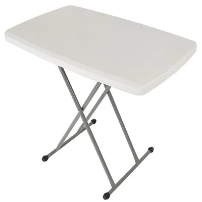 Immagine prodotto di Tavolo da giardino pieghevole, in plastica, con altezza regolabile, dimensioni 76 x 50 x 74 cm, adatto per interni ed esterni