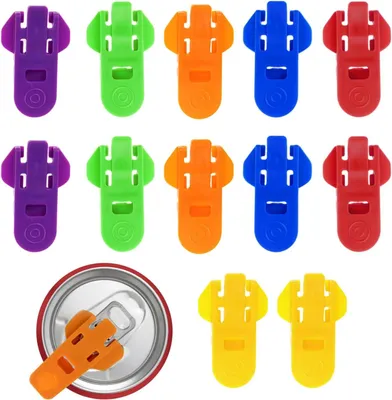 Produktbild von 12 Stück Dosenöffner – Kleiner Dosenöffner - Versiegelnd und staubdicht - Getränkedosenöffner - für Softdrinks, Bier und andere Getränke