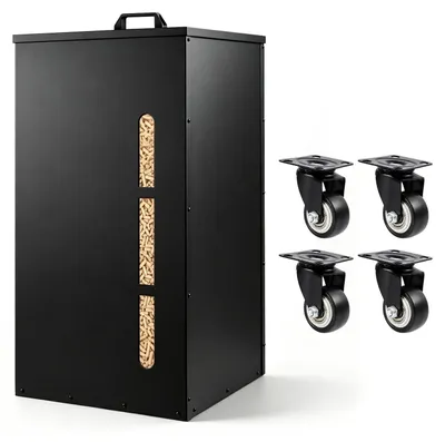 Aufbewahrungsbox, Metall, 70 Liter, schwarz, 1 Stück