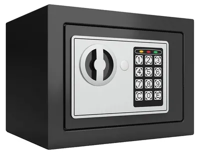 Productafbeelding van Elektronische kluis, stalen constructie, noodtoegang, zwart