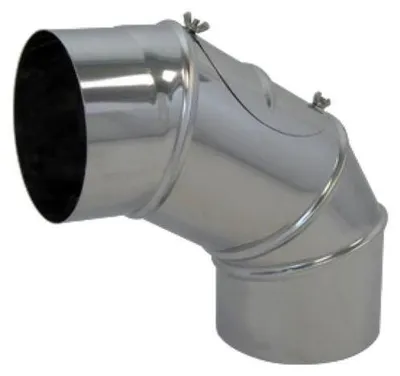Produktbild von Bertrams VLE-Plus Segmentbogen 19SBV130RV Ø 130mmx0,6mm, mit Reinigungsverschluss, 4-teilig, Edelstahl V4A