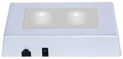 Productafbeelding van LED-verlichtingsvoet - Rechthoekig met kleurverandering - Geschikt voor glaskunstwerken en decoratie - Zilver - Klein